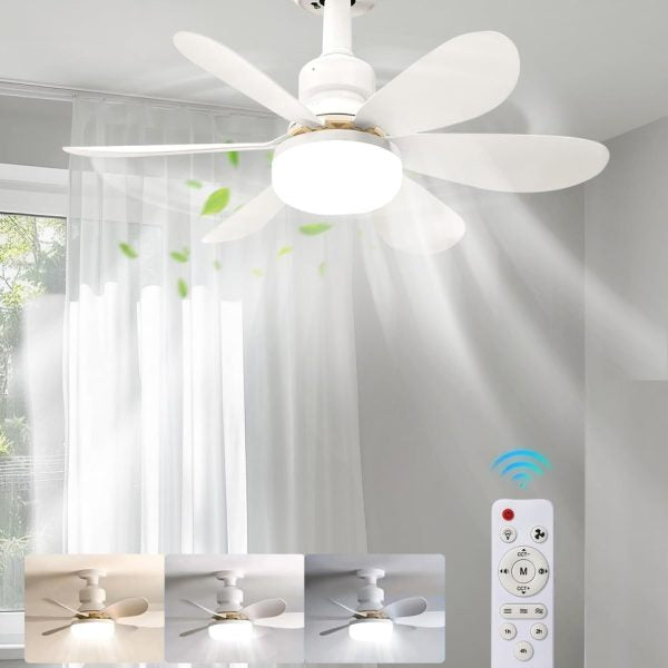 Lámpara Abanico LED 2 en 1 con Control Remoto
